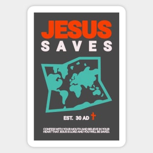 Jesus Saves The World Sticker